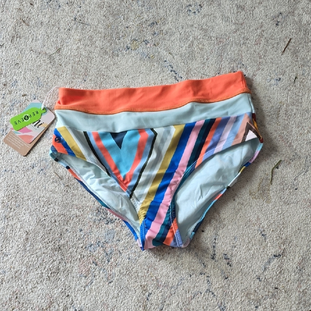 Nani Colorful Striped Bikini Bottoms Small